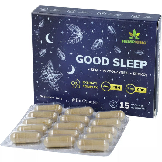 (BLACK FRIDAY!) GOOD SLEEP, Melatonin 3 mg. + 5 planteekstrakter + 2 Canabionider