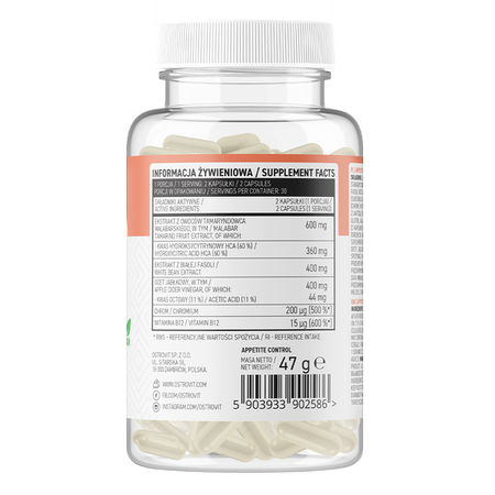 HCA Garcinia Cambogia, Appetitkontrol. Veganske, 60 kapsler