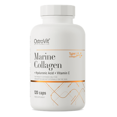 Collagen, Marine Type1 + Hyaluronsyre + Vitamin-C. 120 kapsler