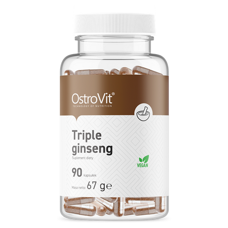 Triple Ginseng, Veganske, 90 kapsler