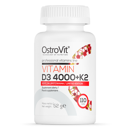 D-Vitamin D3 4000 IU, 100 mcg, + K2. 100 stk. tabletter