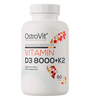 D-Vitamin D3 8000 IU, 200 mcg, + K2. 60 kapsler