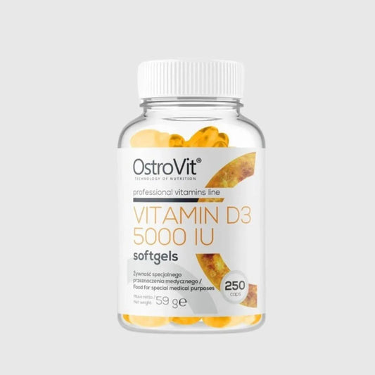 D-Vitamin D3 5000 IU, 250 styk soft gels kapsler